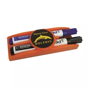 تخته پاک کن مدل دلفین به همراه ماژیک مجموعه 3 عددی