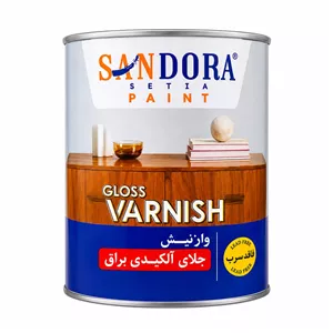 روغن جلای آلکیدی ساندورا مدل براق وزن 1 کیلوگرم