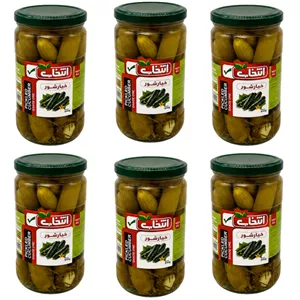خیارشور درجه یک انتخاب - 640 گرم بسته 6 عددی