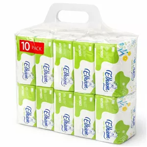 دستمال کاغذی 100 برگ دولایه الهام مدل 004 بسته 10 عددی