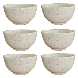 کاسه سرامیکی مدل ترشی خوری طرح مات بسته ۶ عددی