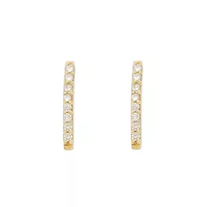 گوشواره میخی طلا 18 عیار زنانه کیا گالری مدل خط نگین مدل emoh026 