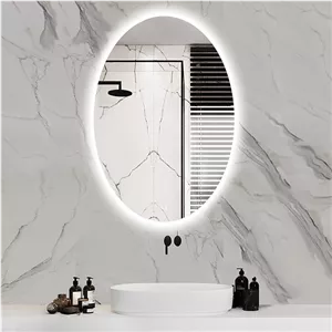 آینه سرویس بهداشتی آزالیا مدل بک لایت بیضی T4060