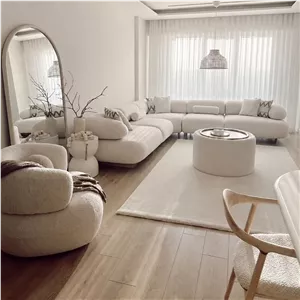 مبل ال راحتی هشت نفره با پارچه دیاموند مدل آرام به همراه 9 کوسن