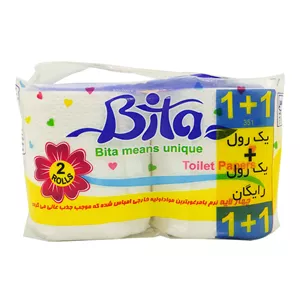 دستمال کاغذی بی تا مدل BI_TOIL2BL_303 بسته 2 عددی