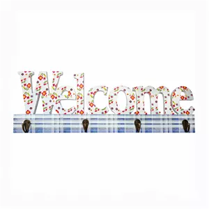 آویز لباس مدل WELCOME چهار حلقه 