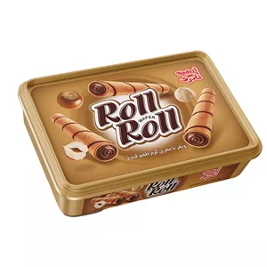 ویفر رول رول با کرم با طعم فندق نادری - 250 گرم