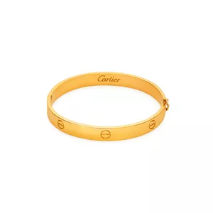 دستبند النگویی طلا 18 عیار زنانه زرلاین مدل کارتیه لاو کد B-300044