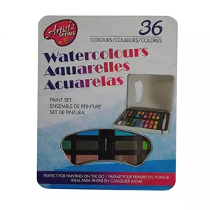 آبرنگ 36 رنگ مدل Artist's series به همراه قلمو، واتر براش و مداد طراحی