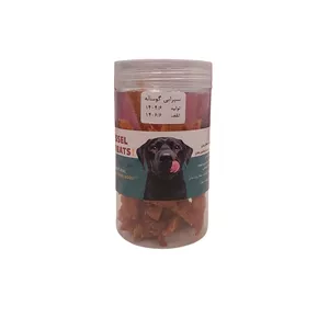 تشویقی سگ راسل مدل سیرابی نواری گوساله وزن 70 گرم