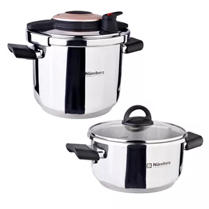  زودپز دوقلو نورنبرگ مدل rose gold گنجایش 7 و 4 لیتر