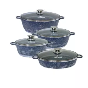 سرویس قابلمه و تابه گرانیتی 8 پارچه لایف اسمایل مدل LIFEP17-8