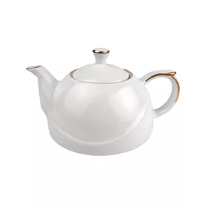 قوری لوریان چینی مدل بهار ساده خط طلا کد 701