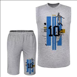 ست تاپ و شلوارک مردانه مدل مسی A500