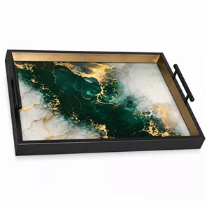 سینی طرح مدرن مدل دکوراتیو سایز 40*30 سانتی متر