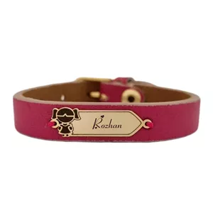 دستبند طلا 18 عیار دخترانه لیردا مدل اسم روژان 6744