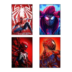 تابلو شاسي کارنيکا طرح Man-مرد عنکبوتی Spider کد 14991 مجموعه 4 عددی