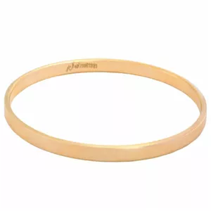 النگو طلا کم اجرت 18 عیار زنانه طلای ترنم مدل آیینه ای - سایز 2