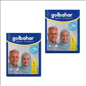 پوشینه چسبی بزرگسال گلبهار کد 02 سایز لارج دو بسته 10 عددی