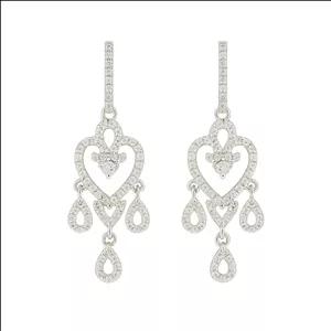 گوشواره آویز نقره زنانه مدل مجلسی 