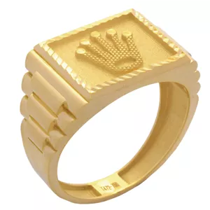 انگشتر طلا 18 عیار مردانه طلای مستجابی مدل رولکسی کد T472 8541  