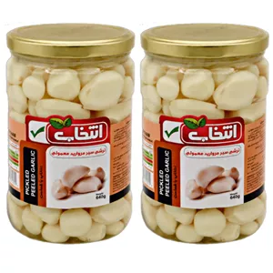 ترشی سیر مروارید انتخاب - 640 گرم بسته 2 عددی