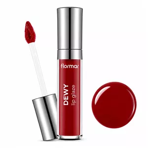 لیپ گلاس براق فلورمار مدل Dewy Glaze شماره 09 رنگ قرمز گیلاسی 