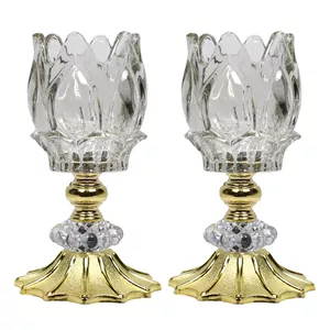 جاشمعی مدل لاله پایه ستاره ای کد 661  بسته 2 عددی