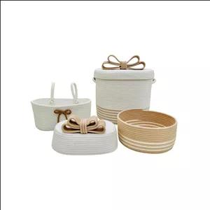 ست سبد وسایل کودک مدل قیطان دوزی طرح پاپیون مجموعه چهار عددی کد ۱۳۰