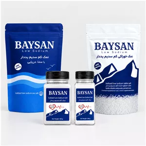 نمک‌ رژیمی کم سدیم بایسان بسته ۴ عددی