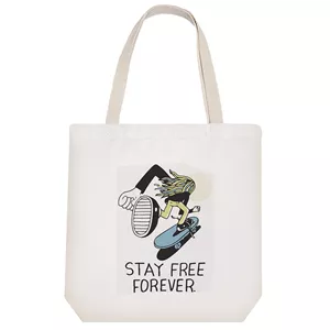 ساک خرید پارچه ای خندالو طرح Stay Free Forever مدل توت بگ کد 6695