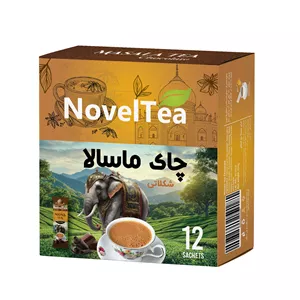 چای ماسالا شکلاتی کم شکر ناولتی - 240 گرم بسته 12 عددی