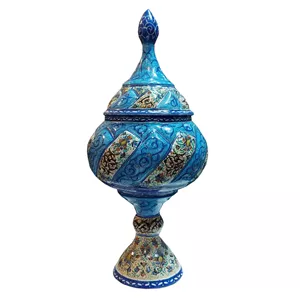 گز خوری میناکاری مسی مدل اسلیمی ختایی کد 007