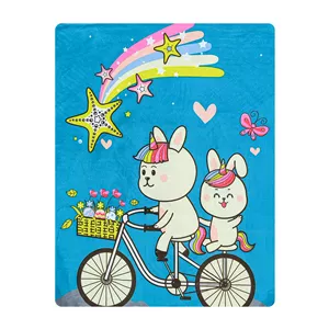 ملحفه میکرو کودک آدنو مدل Rainbow کد MC11 سایز 100x150 سانتی متر