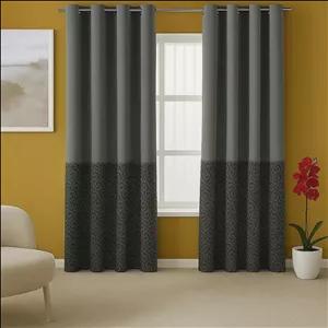 پرده پانچ تیکو دکو مدل ابریشم ساتن حاشیه دار کد greek key سایز 140*280 سانتی‌متر