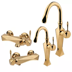 ست شیرآلات سانیا مدل اهرمی الماس مجموعه 4 عددی