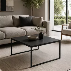 میز جلومبلی مربع با پایه فلز و صفحه MDF مدل کارین کد f-222