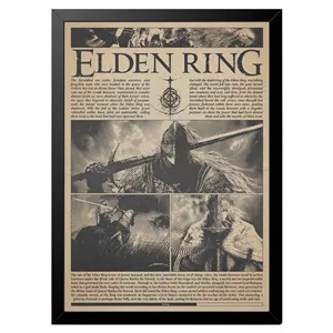 تابلو بکلیت طرح گیمینگ الدن رینگ Elden Ring مدل b-po1647 فریم مشکی