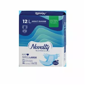 پوشینه چسبی بزرگسال ناولتی مدل Doubble سایز بزرگ بسته 12عددی