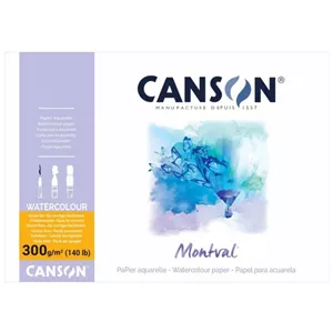 مقوا آبرنگ کانسون مدل Montval کد 300gsm سایز 15 × 21 سانتی متر بسته 9 عددی