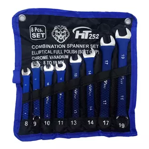 آچار یکسر تخت و یکسر رینگی اچ تی مدل SD80 مجموعه 8 عددی