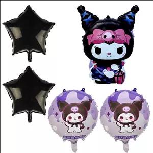 بادکنک فویلی طرح کرومی کد 0005 مجموعه 5 عددی