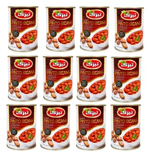 کنسرو لوبیا چیتی تبرک - 350 گرم بسته 12 عددی