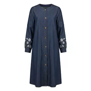 مانتو زنانه مدل بابونه جین