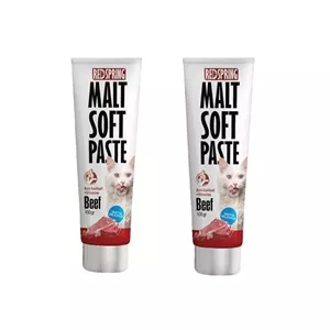 خمیر مالت گربه رداسپرینگ مدل Malt Soft Paste Beef طعم گوشت گوساله بسته 2 عددی