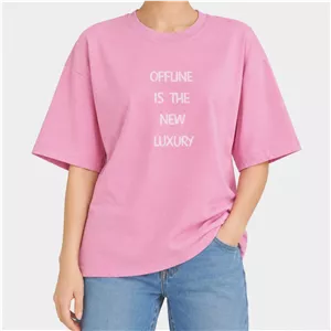 تی شرت زنانه طرح offline is the new luxury