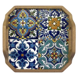 سینی کاشی کاری مدل چهارباغ ۳