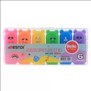 ماژیک علامت گذار مدل مینی تدی مجموعه 6 عددی