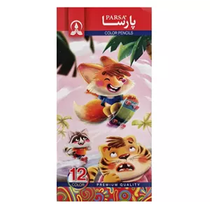 مداد رنگی 12 رنگ پارسا مدل حیوانات جنگل کد 001