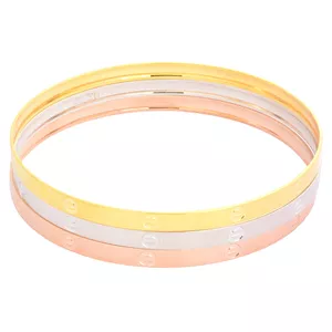 النگو طلا 18 عیار زنانه طلای مستجابی مدل اسپرلوس کد 2 مجموعه 3 عددی